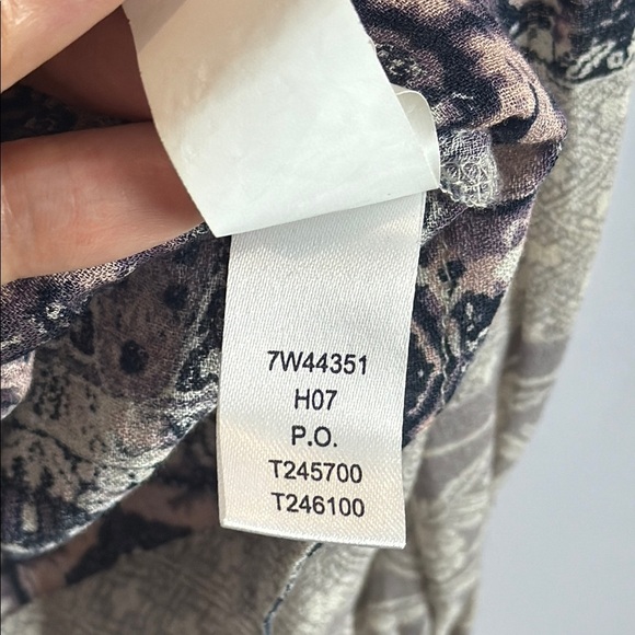 Lucky Brand Light Pink & Purple Long Sleeve Relaxed Blouse Size Large - Picture 8 of 9